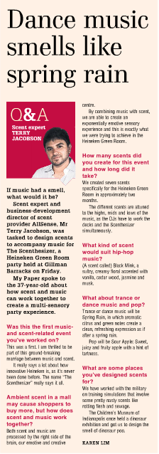 Dance Music smells like Spring Rain – My Paper